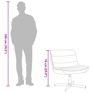 Sedia girevole Nero 63 x 75 x 76 cm PU Antico 42007348