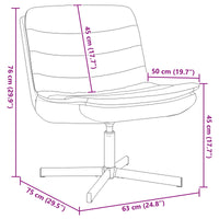 Sedia girevole Verde Scuro 63 x 75 x 76 cm Tessuto 42007354