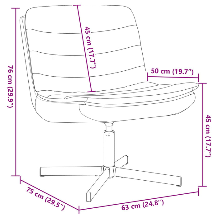 Sedia girevole Verde Scuro 63 x 75 x 76 cm Tessuto 42007354
