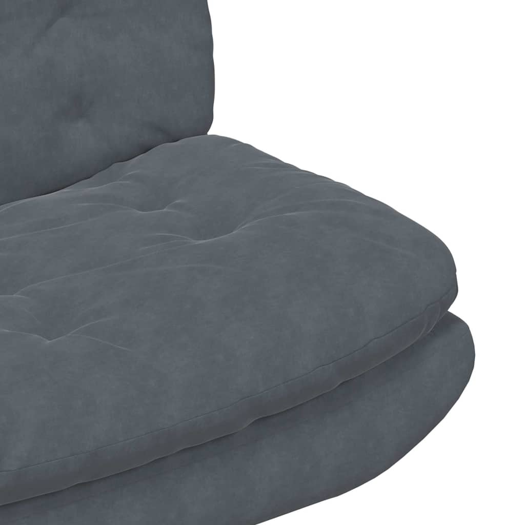 vidaXL Poltrona Relax con Base Girevole Grigio scuro 63 x 75 x 76 cm