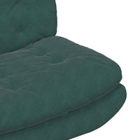 vidaXL Poltrona Relax con Base Girevole Verde scuro 63 x 75 x 76 cm