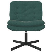 vidaXL Poltrona Relax con Base Girevole Verde scuro 63 x 75 x 76 cm