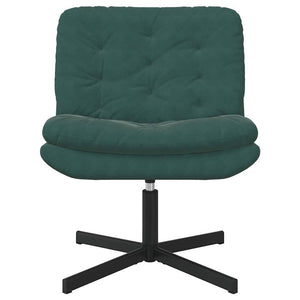 vidaXL Poltrona Relax con Base Girevole Verde scuro 63 x 75 x 76 cm