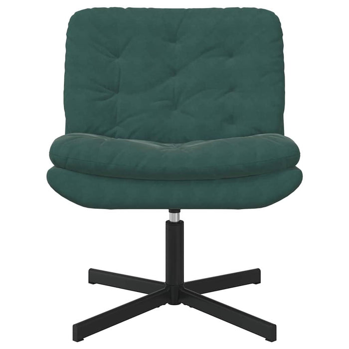 vidaXL Poltrona Relax con Base Girevole Verde scuro 63 x 75 x 76 cm