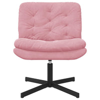 vidaXL Poltrona Relax con Base Girevole Rosa 63 x 75 x 76 cm Velluto