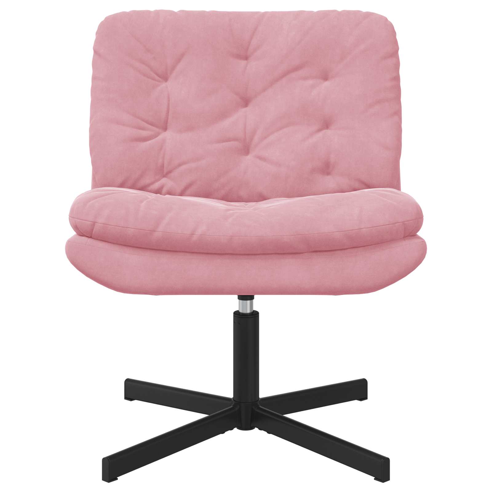 Poltrona Relax con Base Girevole Rosa 63 x 75 x 76 cm Velluto 42007363