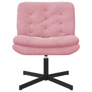 Poltrona Relax con Base Girevole Rosa 63 x 75 x 76 cm Velluto 42007363