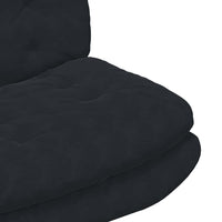 vidaXL Poltrona Relax con Base Girevole Nero 63 x 75 x 76 cm Velluto