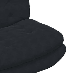 vidaXL Poltrona Relax con Base Girevole Nero 63 x 75 x 76 cm Velluto