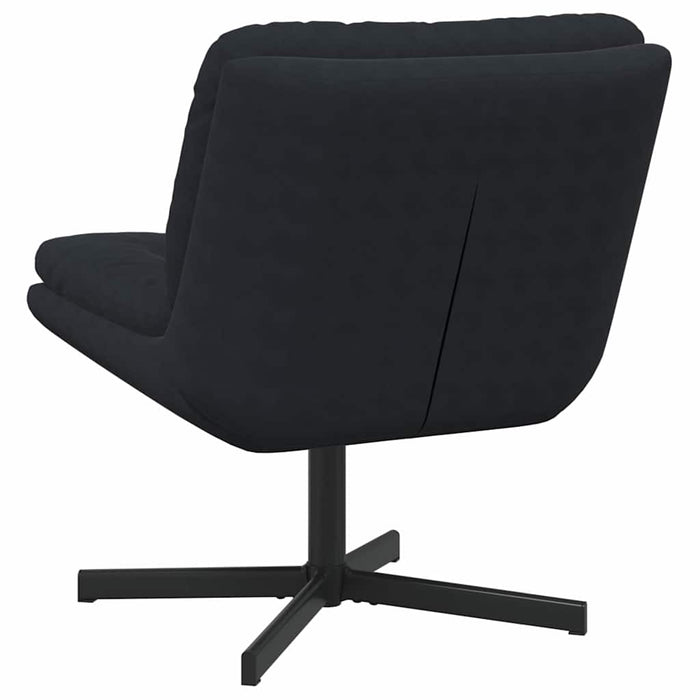 vidaXL Poltrona Relax con Base Girevole Nero 63 x 75 x 76 cm Velluto
