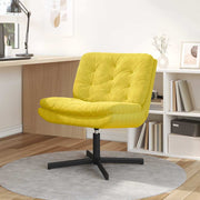 vidaXL Poltrona Relax con Base Girevole Giallo 63 x 75 x 76 cm Velluto