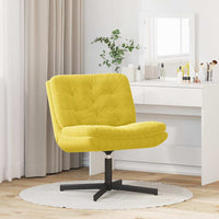 vidaXL Poltrona Relax con Base Girevole Giallo 63 x 75 x 76 cm Velluto