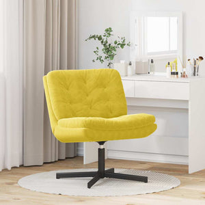vidaXL Poltrona Relax con Base Girevole Giallo 63 x 75 x 76 cm Velluto