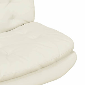 vidaXL Poltrona Relax con Base Girevole Crema 63 x 75 x 76 cm Velluto