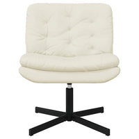 vidaXL Poltrona Relax con Base Girevole Crema 63 x 75 x 76 cm Velluto