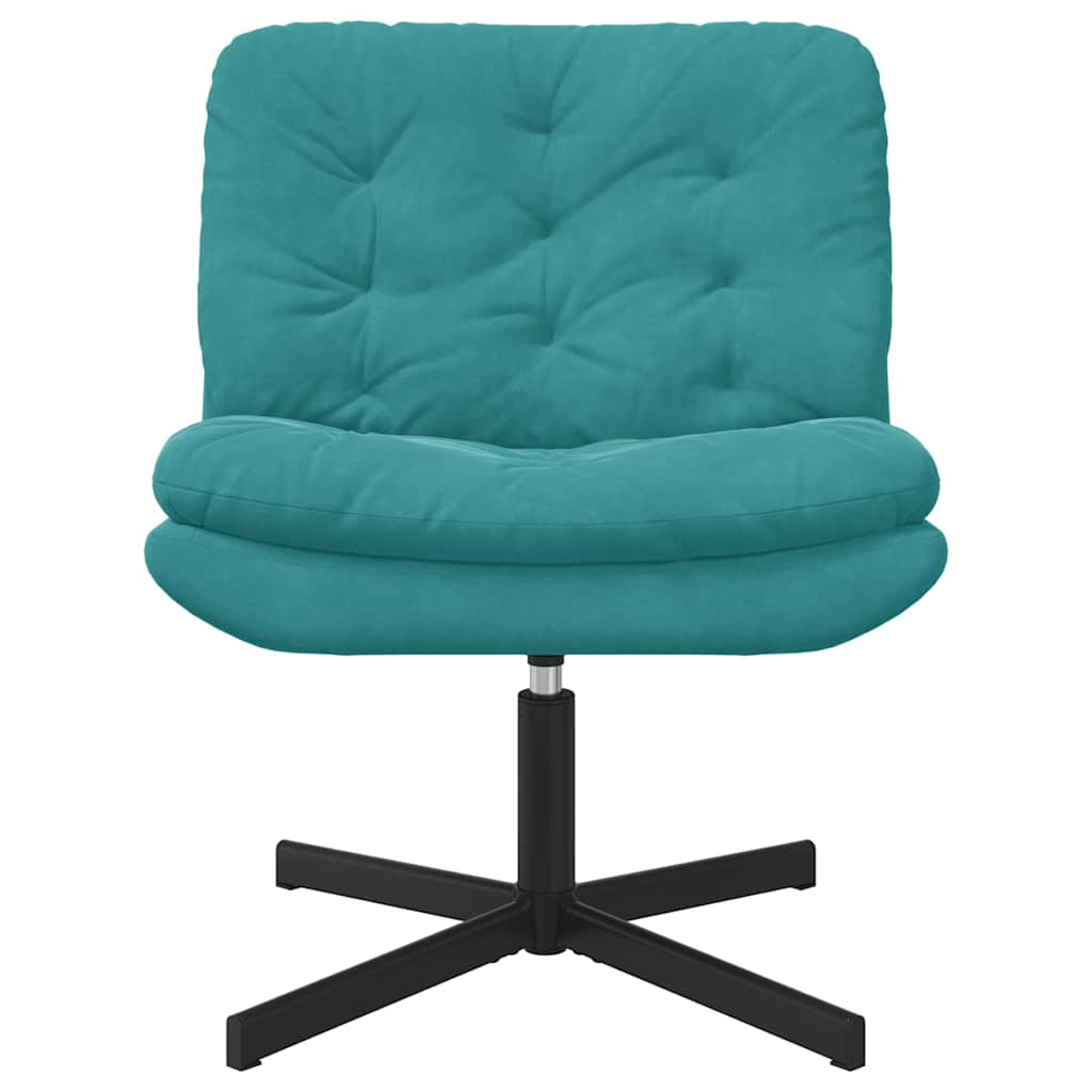 vidaXL Poltrona Relax con Base Girevole Altro Turchese 63 x 75 x 76 cm