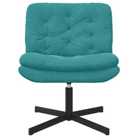 vidaXL Poltrona Relax con Base Girevole Altro Turchese 63 x 75 x 76 cm