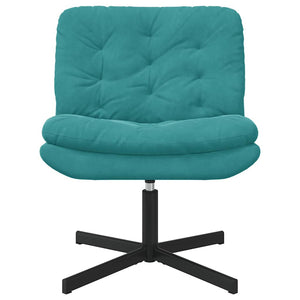 vidaXL Poltrona Relax con Base Girevole Altro Turchese 63 x 75 x 76 cm