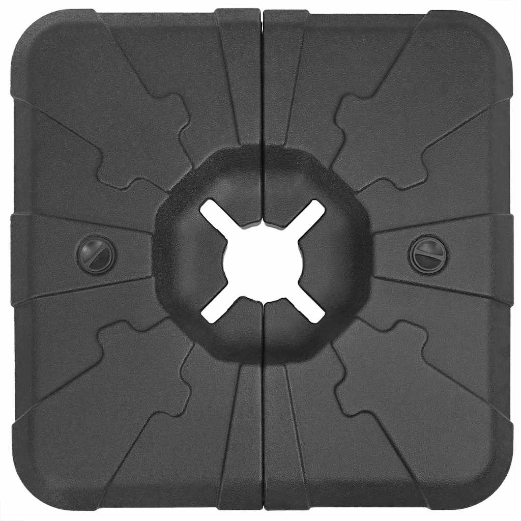Set Base Ombrello 2 pcs Nero 88.5 x 88.5 x 12 cm Plastica 42006933
