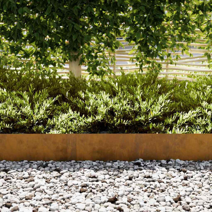 Bordure per prato 50 pcs Marrone 100 x 0.5 x 20 cm 3335780