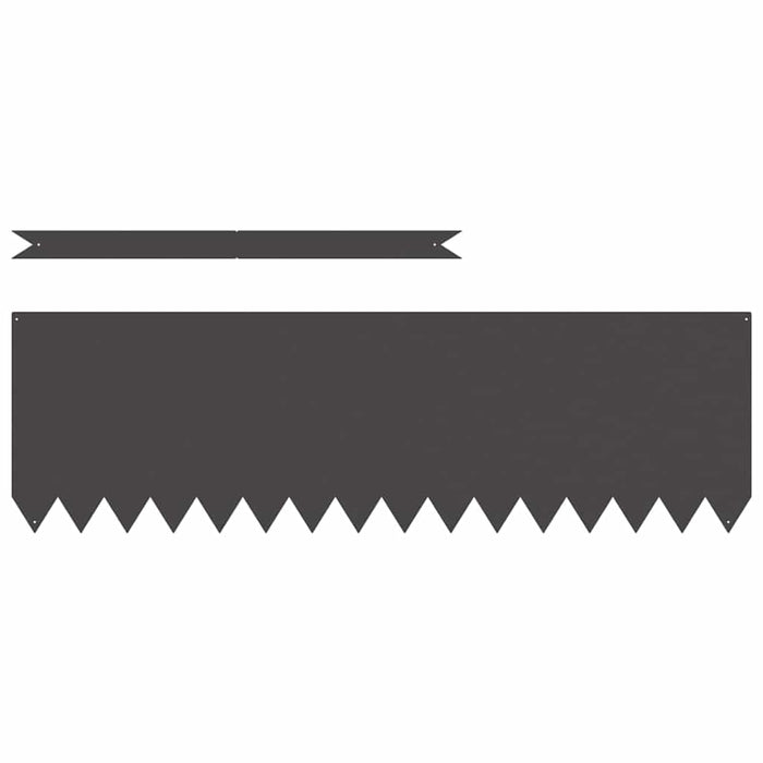 Bordure per prato 30 pcs Nero 100 x 0.5 x 30 cm Acciaio 3335781