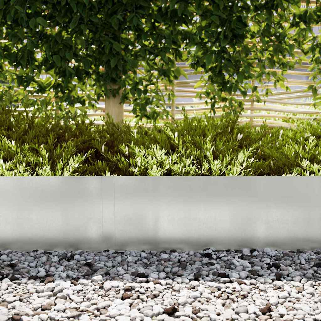 Bordure per prato 50 pcs Argento 100 x 0.5 x 30 cm 3335792