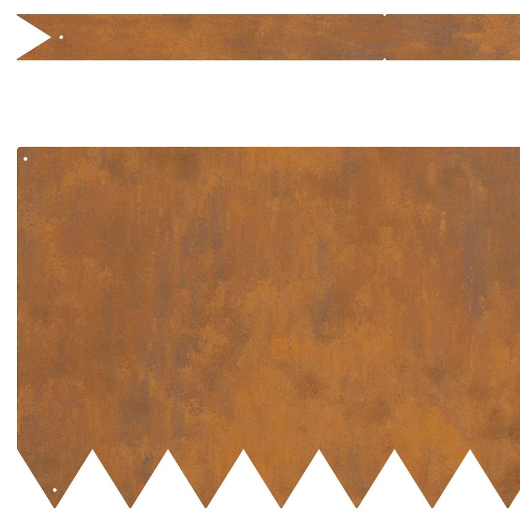 vidaXL Bordure per prato 50 pcs Marrone 100 x 0.5 x 30 cm