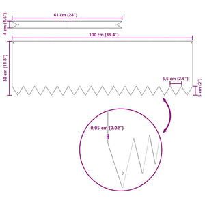 Bordure per prato 50 pcs Marrone 100 x 0.5 x 30 cm 3335794