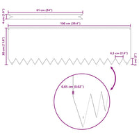 vidaXL Bordure per prato 50 pcs Marrone 100 x 0.5 x 30 cm