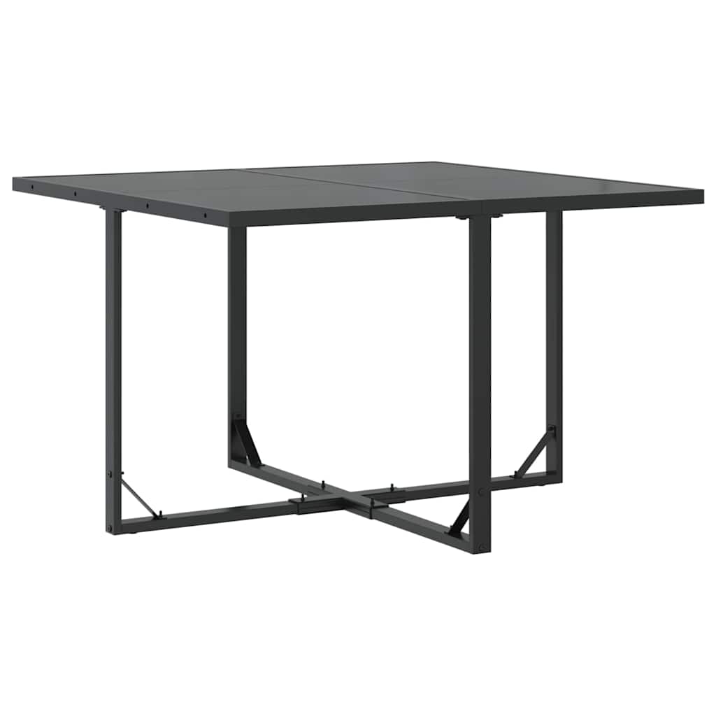 Set da Pranzo per Giardino 5 pcs Nero Acciaio 3335858