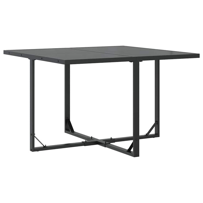 Set da Pranzo per Giardino 5 pcs Nero Acciaio 3335858