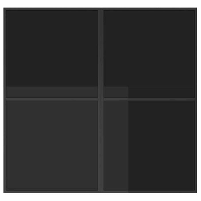 Set da Pranzo per Giardino 5 pcs Nero Acciaio 3335858