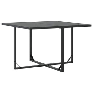 Set da Pranzo per Giardino 9 pcs Nero Acciaio 3335863