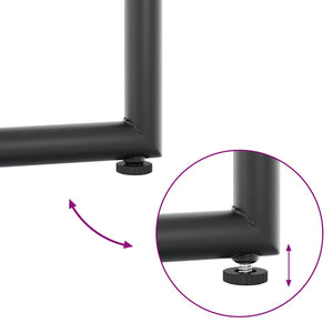 Set da Pranzo per Giardino 9 pcs Nero Acciaio 3335863