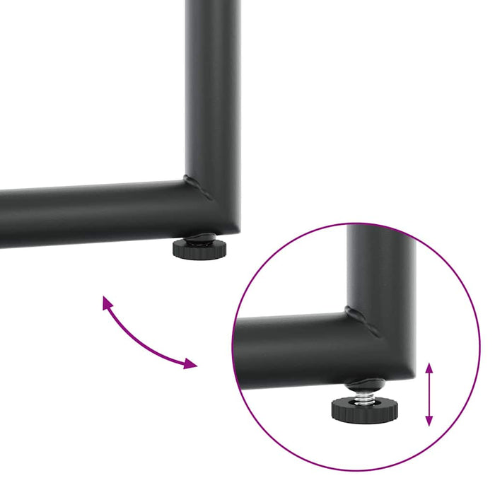 Set da Pranzo per Giardino 9 pcs Nero Acciaio 3335863