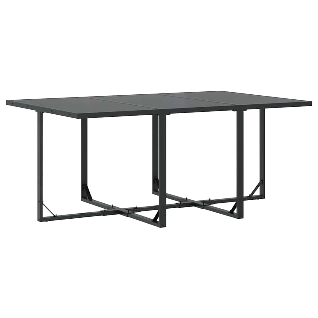 Set da Pranzo per Giardino 11 pcs Nero Acciaio 3335869