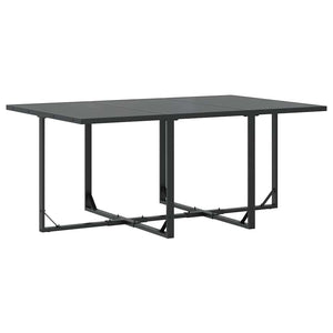 Set da Pranzo per Giardino 11 pcs Nero Acciaio 3335869