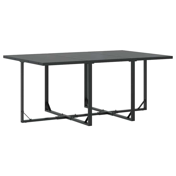 Set da Pranzo per Giardino 11 pcs Nero Acciaio 3335869