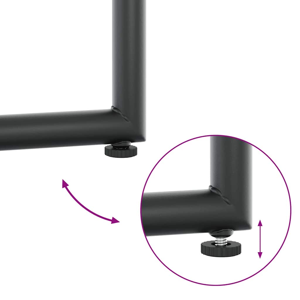 Set da Pranzo per Giardino 11 pcs Nero Acciaio 3335869