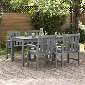 Sedie da Giardino 4 pezzi Grigio Chiaro 65.5x55.5x88 cm HDPE 3335797