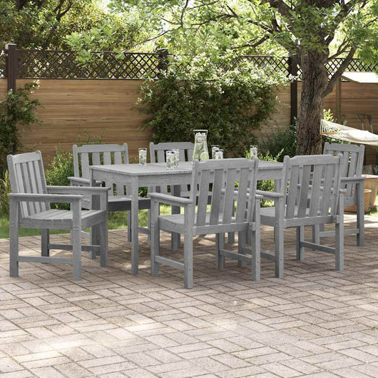 Sedie da Pranzo da Giardino  6 pz Grigio Chiaro 65.5x55.5x88 cm HDPE 3335800