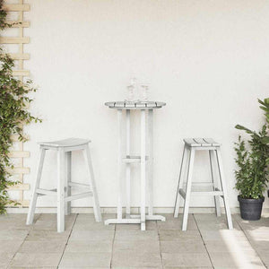 Set Bar da Giardino  3 Pezzi Bianco HDPE 3335801