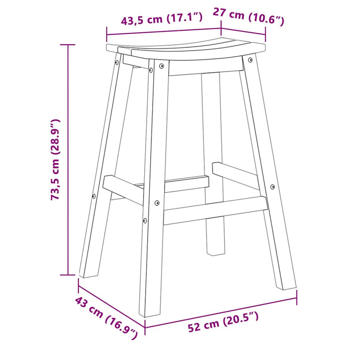 Set Bar da Giardino 6 pcs Nero HDPE 3335808