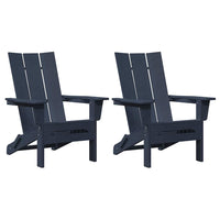 Sedie Adirondack pieghevoli  2 pezzi Blu Navy 74.5x80.5x90 cm in HDPE 3335819