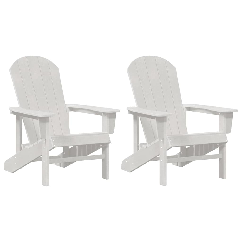 vidaXL Mobili da lounge da giardino 2 pcs Bianco 74 x 82 x 90cm