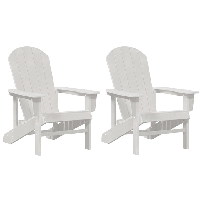 vidaXL Mobili da lounge da giardino 2 pcs Bianco 74 x 82 x 90cm