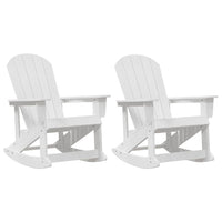 Sdraio Rocking Adirondack 2 pcs Bianco HDPE 3335834