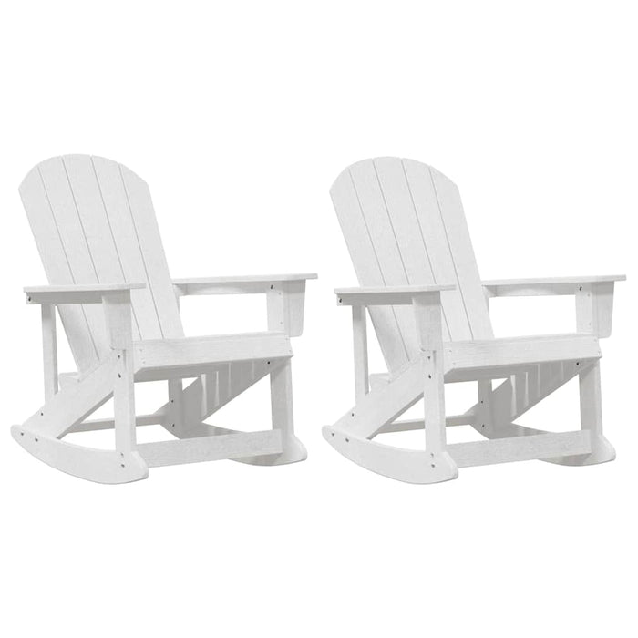 Sdraio Rocking Adirondack 2 pcs Bianco HDPE 3335834