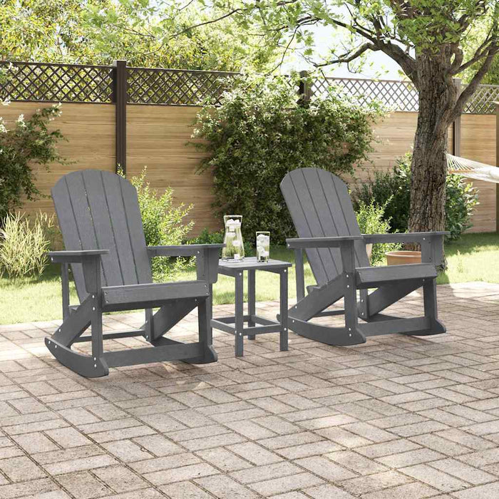Sdraio Rocking Adirondack 2 pcs Grigio chiaro HDPE 3335837