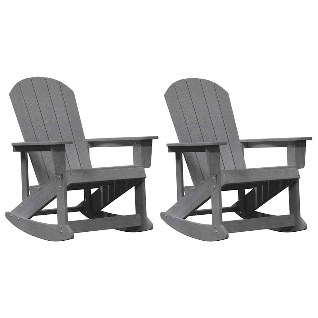 Sdraio Rocking Adirondack 2 pcs Grigio chiaro HDPE 3335837